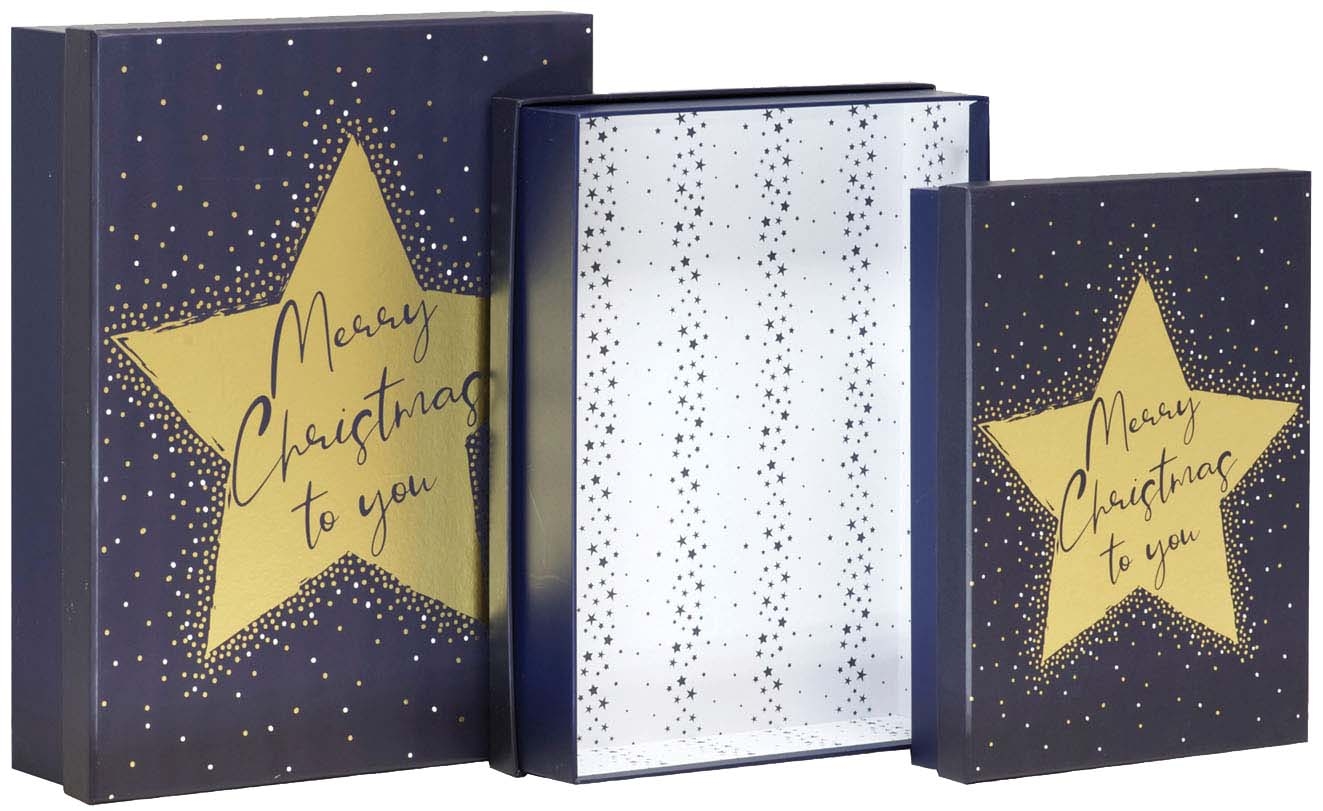 SHIRT BOX,,Christmas Star 3`s (Was 17.99)