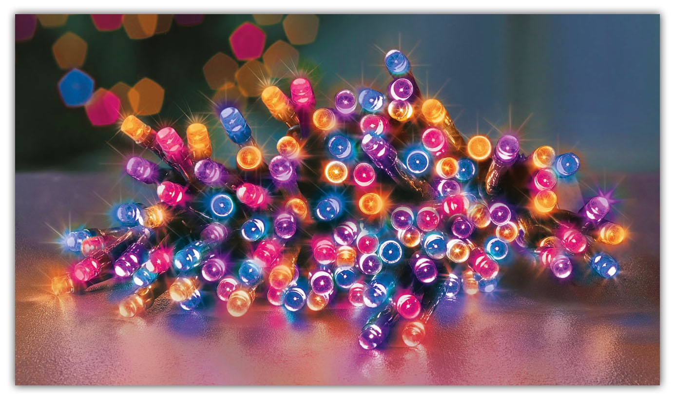 LIGHTS,LED Timer Light Rainbow 200`s B/Op (Was 13.99)