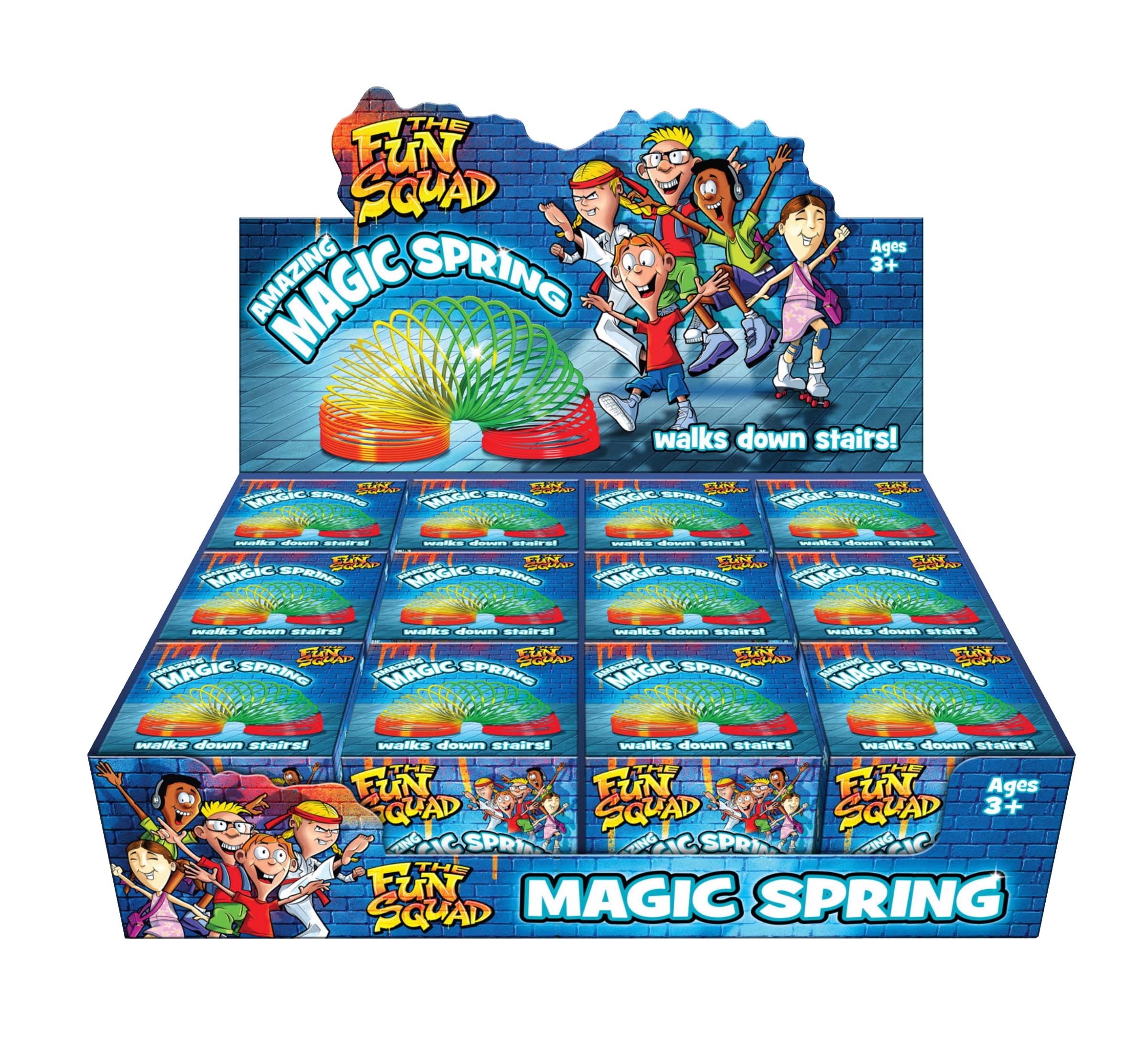 MAGIC SPRING, 70mm Plastic The Fun Squad, Bxd. CDU [Packs Only]