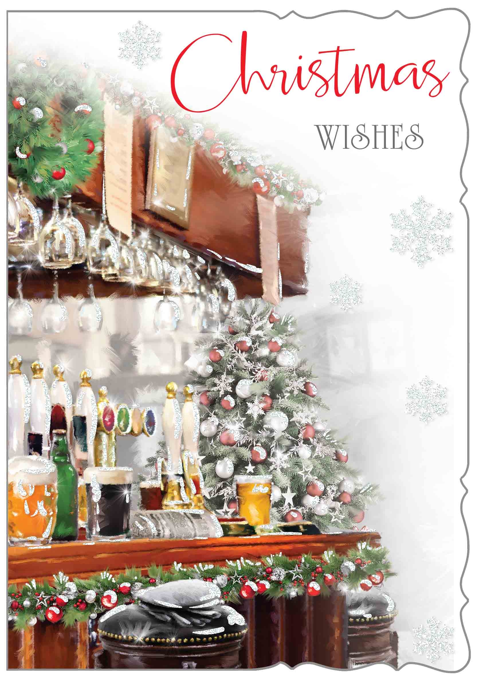 XMAS CARDS,Open 6`s Pints on the Bar
