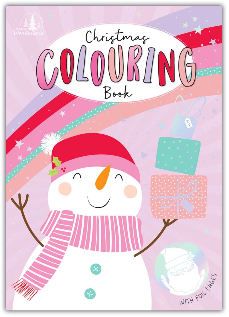 XMAS COLOURING BOOK,A4 2 Asst Elf/Snowman 20 page (Was 1.49) [Packs Only]