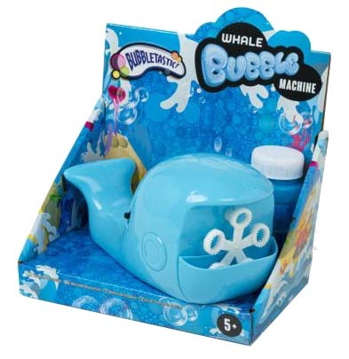 BUBBLE MACHINE,Whale & 50ml Solution, Needs 2xAA Batt.. [Splittable]