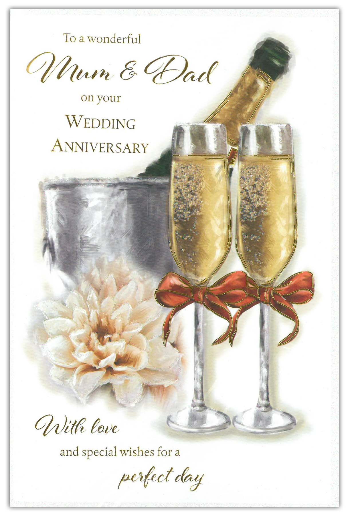 ANNIVERSARY CARDS,Mum & Dad 6`s Bubbly on Ice (Was 1.30)