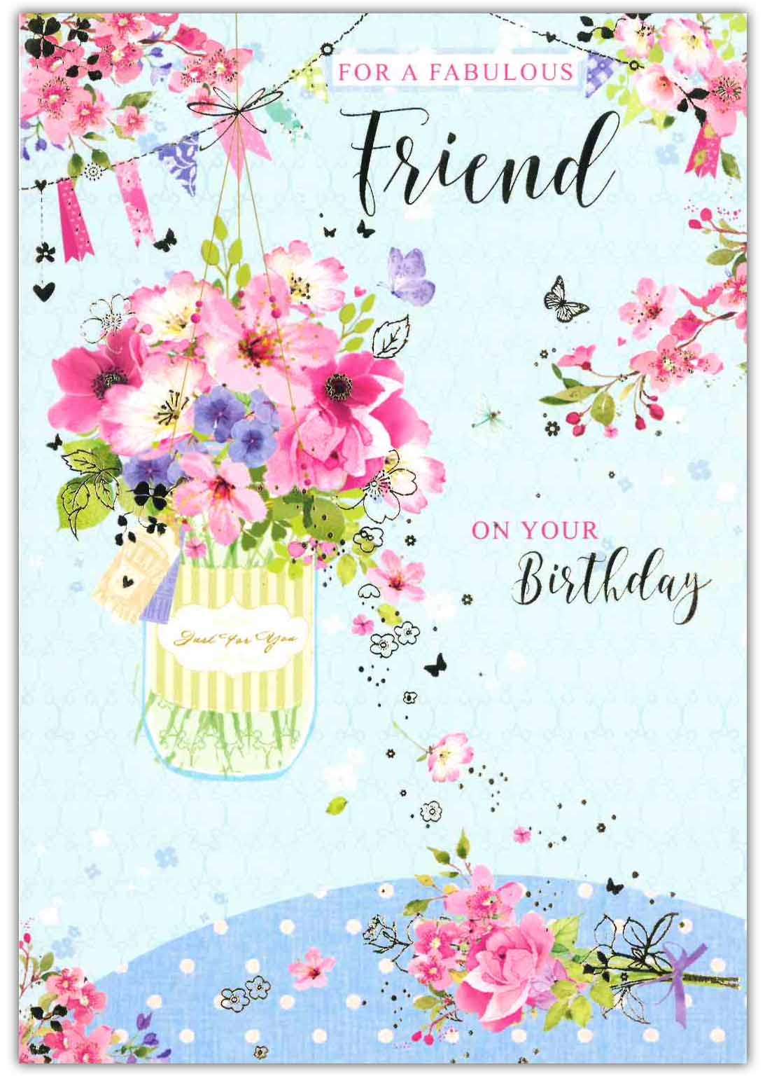FRIEND CARDS,6`s Floral Vase