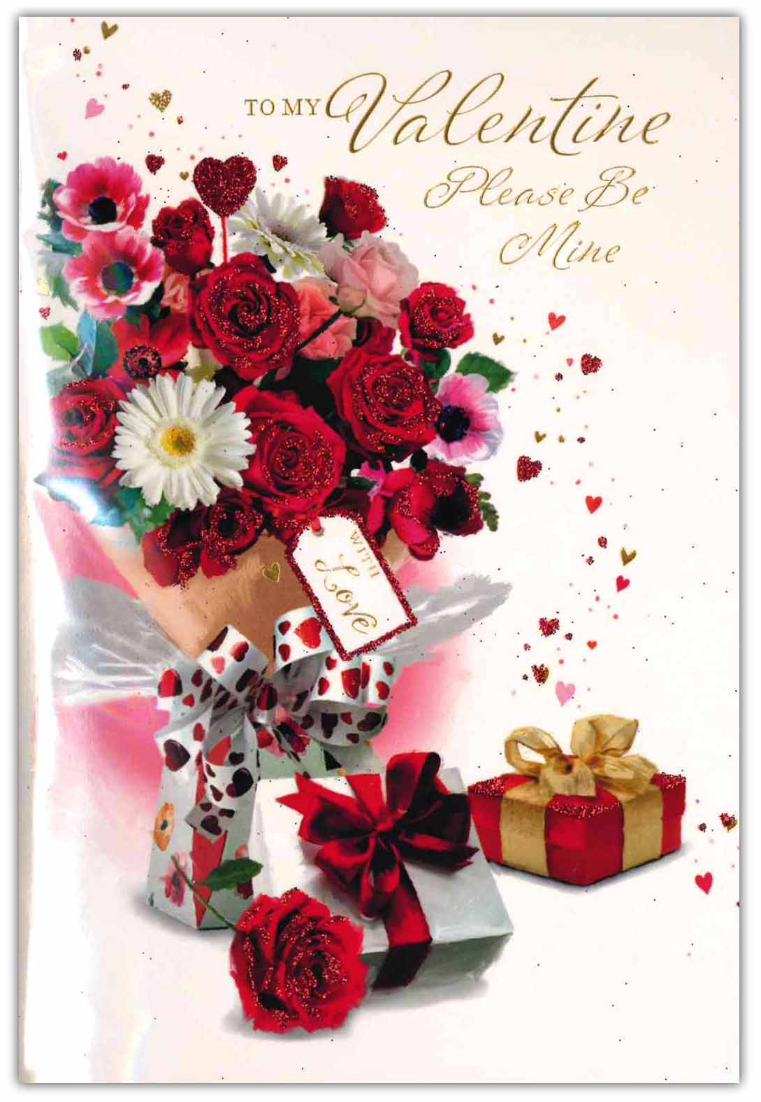 VALENTINE`S CARDS,Open 6`s Bouquet & Presents