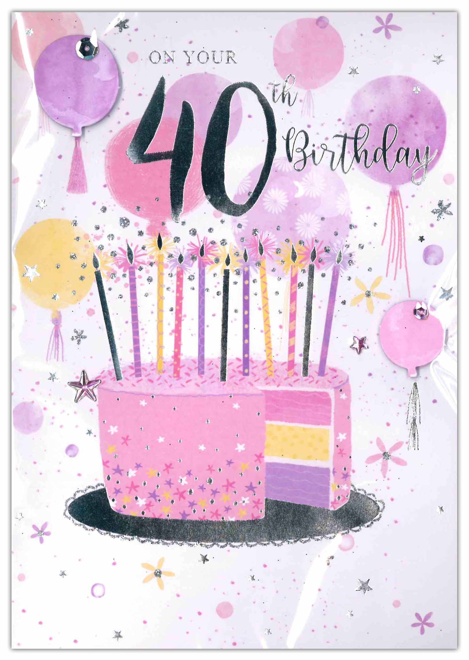 ISABEL`S GARDEN,Age 40 Female Cake & Balloons (Was 1.70)