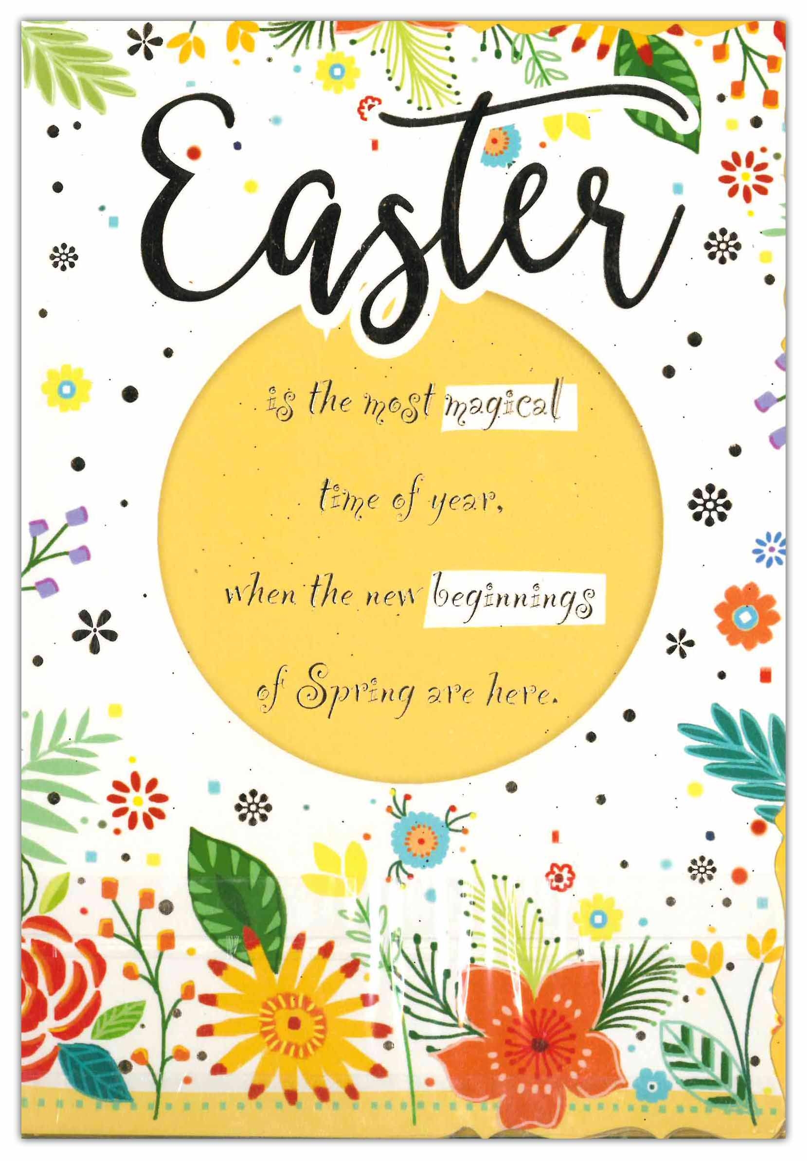 EASTER CARDS,Open 6`s Foliage & Text