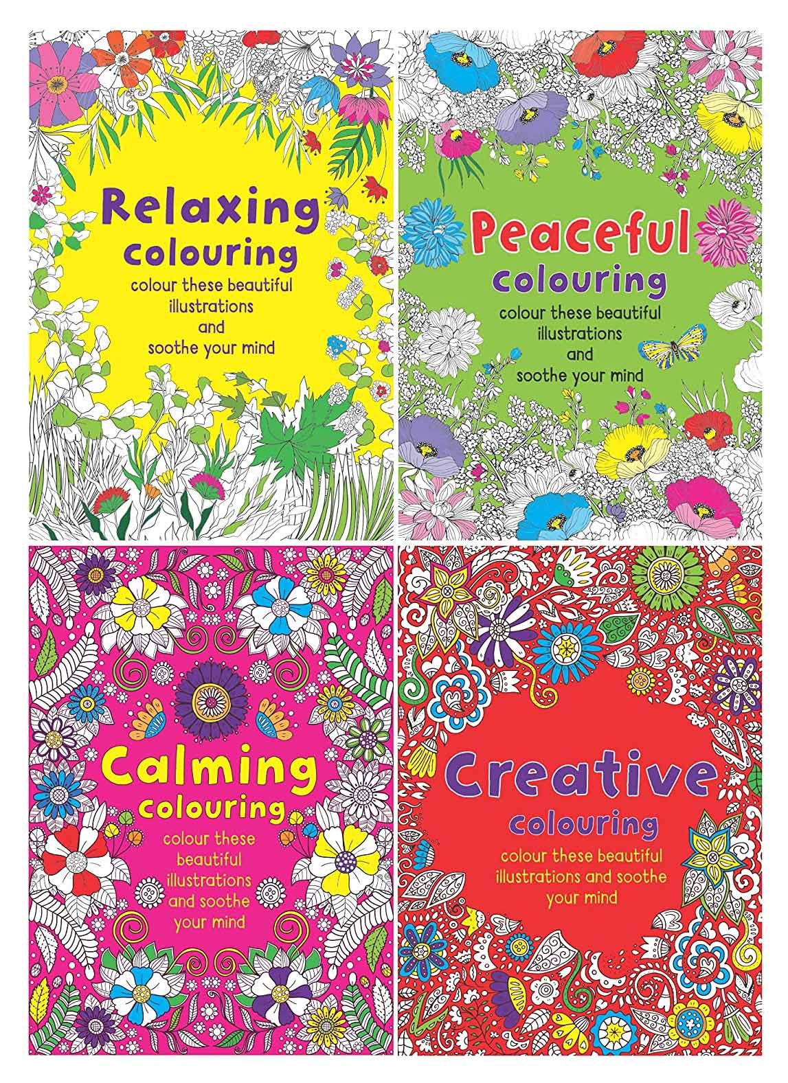 COLOURING BOOK,A4 Calming 4 Asst. [Packs Only]