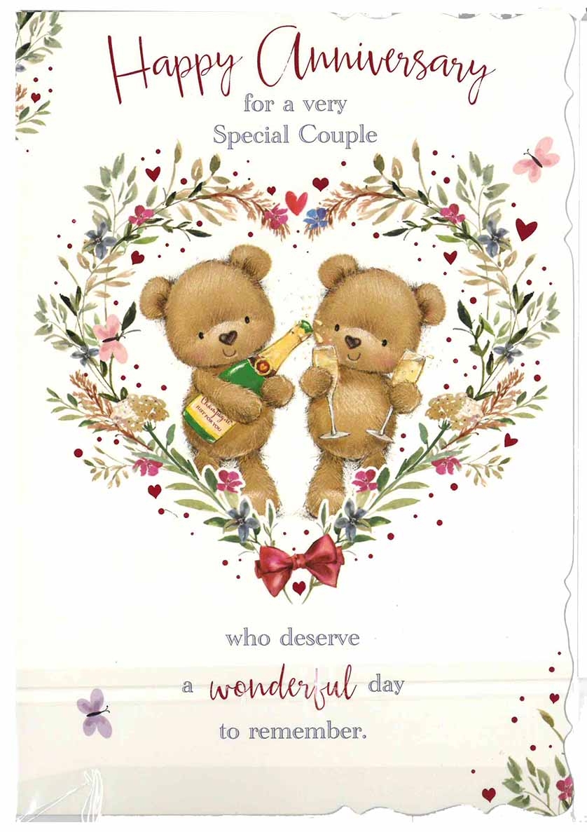 ANNIVERSARY CARDS,Your 6`s Teddies & Champagne (Was 1.15)
