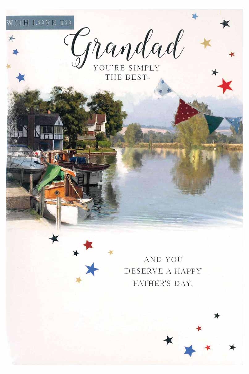 FATHER`S DAY CARDS,Grandad 6`s Boats on the River (Was ú0.87)