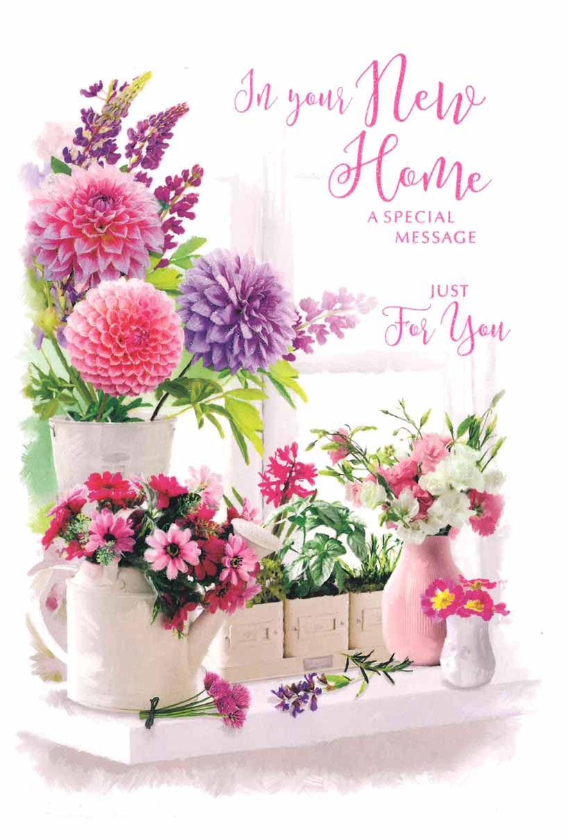 NEW HOME CARDS,12`s Floral Vases (Was 0.89)