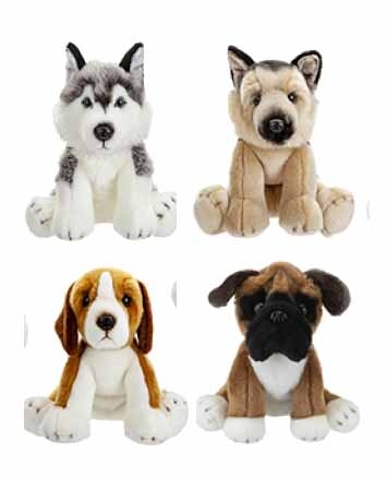 DOG, 30cm 4 Assorted Breeds Gosh! Designs [Splittable]
