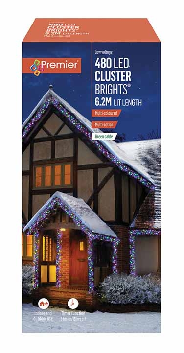 LIGHTS,LED Cluster Brights Multi Colour 480`s 6.2M