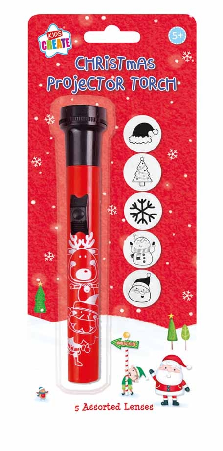 PROJECTOR TORCH,H/pk 3 Assorted Lenses 110mm [Splittable]