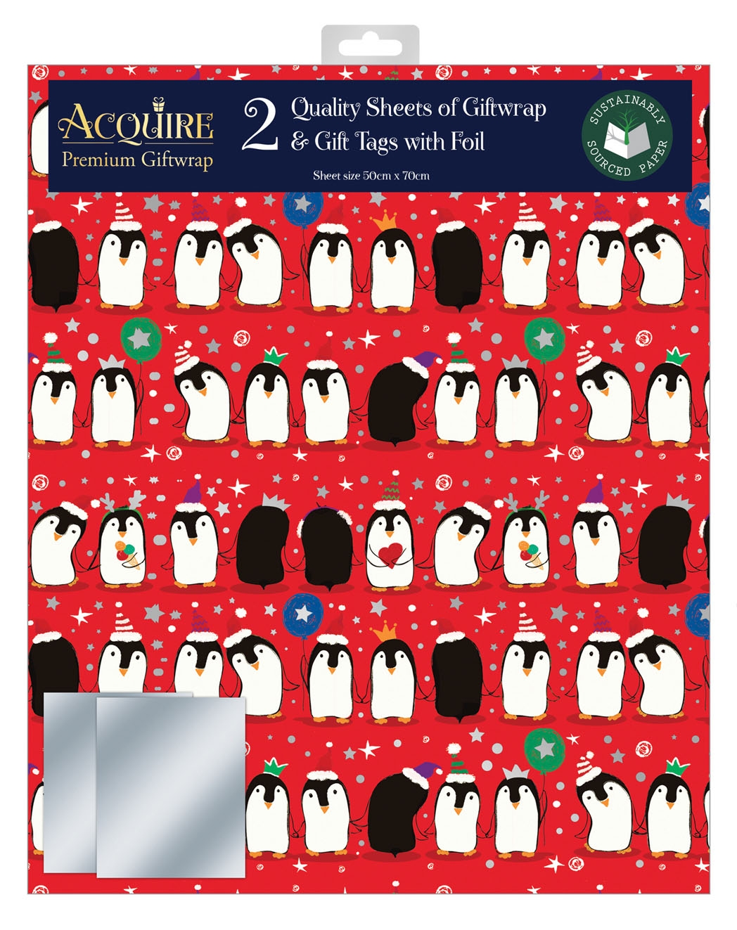 GIFT WRAP PACKETS, Penguin Fun (Was 2.49) [Packs Only]