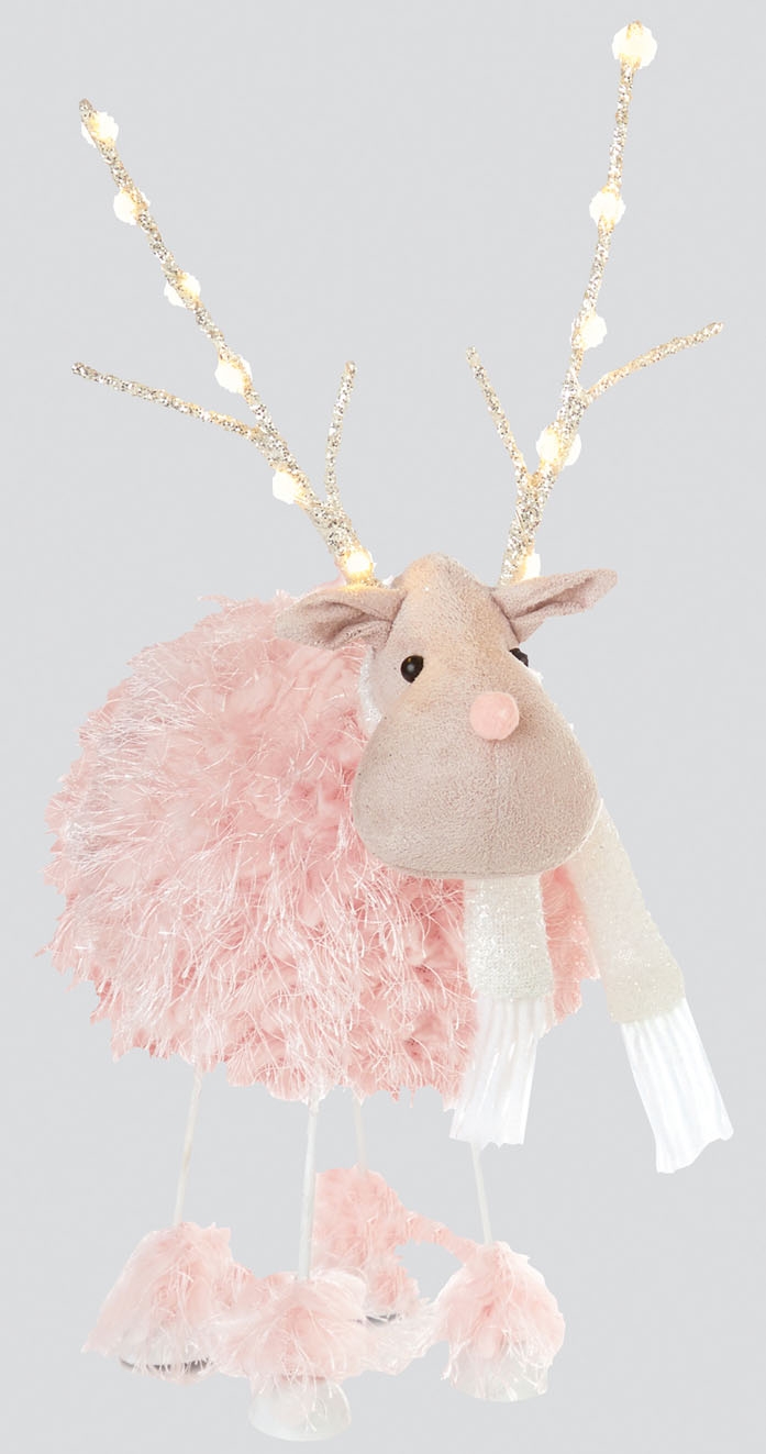 REINDEER,LED Standing with Long Legs 39cm (Was 24.99) [Splittable]