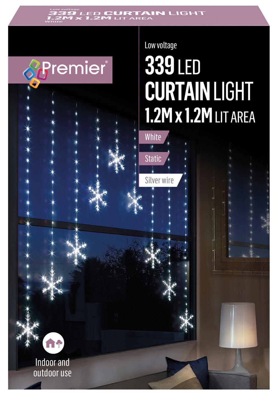 DECORATION,LED Snowflake Curtain 1.2m 339 LED