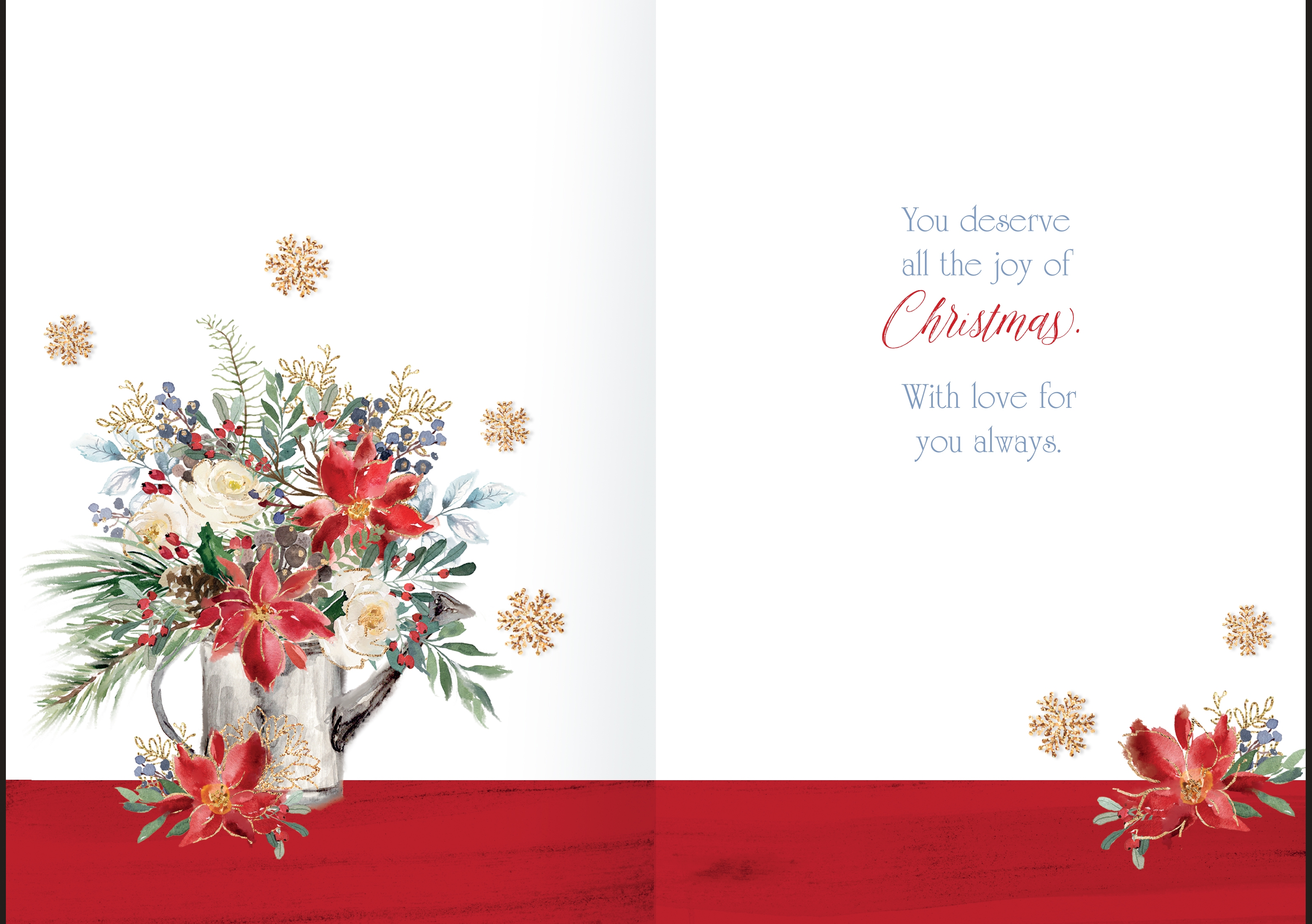 XMAS CARDS,Open 6`s Floral Vase (Was 1.15)