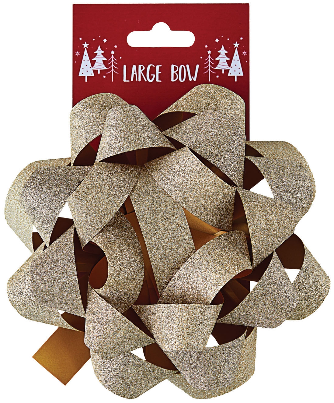 BOW,Luxury Gold Glitter 15cm I/cd [Packs Only]