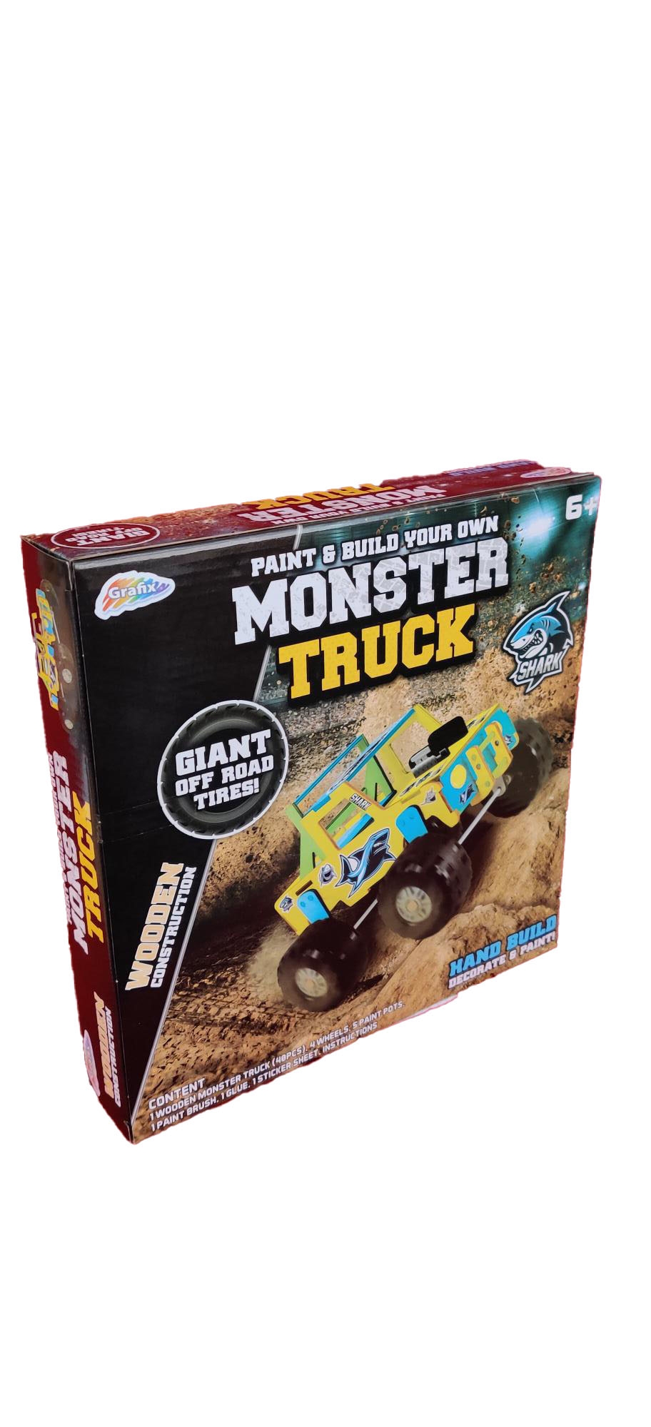 MONSTER TRUCK 3D Wooden Kit Inc. Paints 6+ Boxed [Splittable]