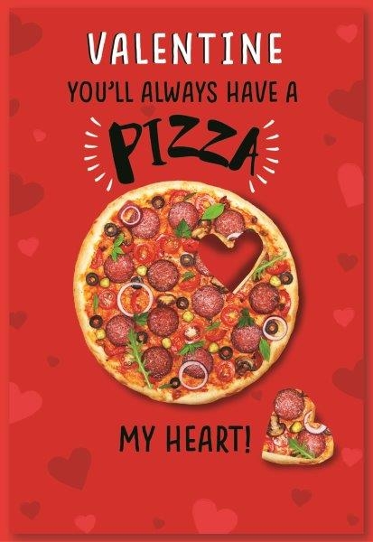 VALENTINE`S CARDS,Open 6`s Pizza My Heart