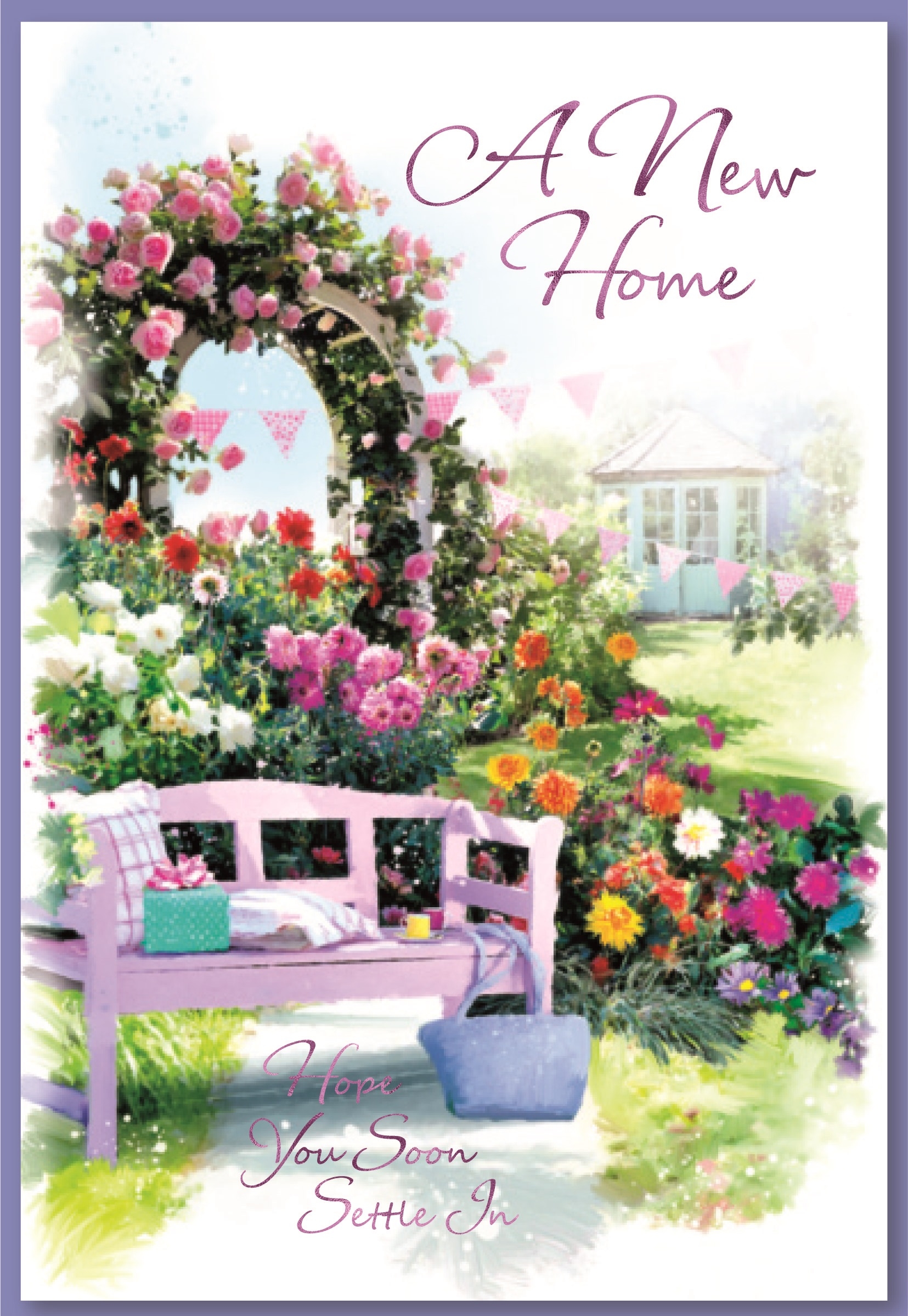 NEW HOME CARDS,6`s Floral Garden Bench (Was 0.80)