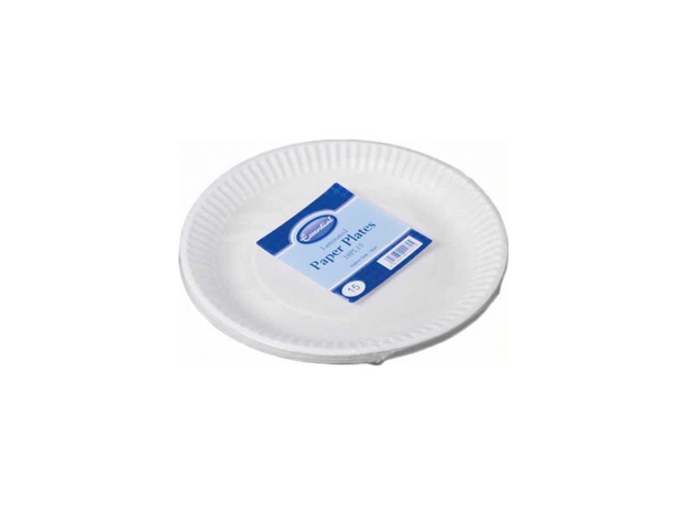 PAPER PLATES,White 18cm 15`s Biodegradable [Splittable]
