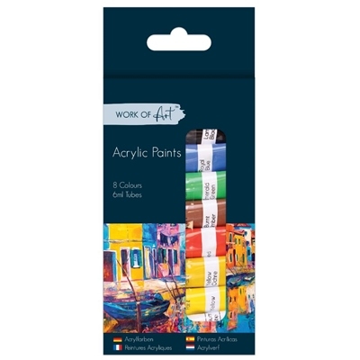 ACRYLIC PAINT,8 x 6ml tubes [Splittable]