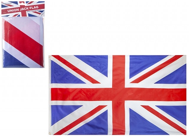 UNION JACK FLAG,Rayon with MetalEyelets,150x90cm H/p [Splittable]