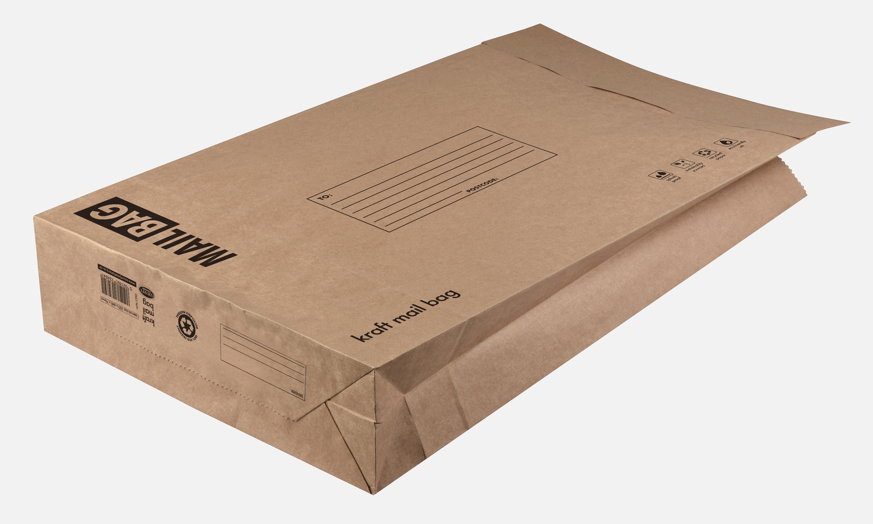 MAIL BAG,Kraft 320x440x70mm (Large) with Gusset [Packs Only]