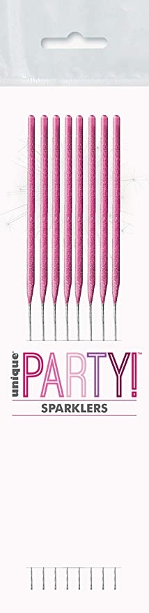 SPARKLER,Mini 7in Pink 8`s H/pk [Packs Only]