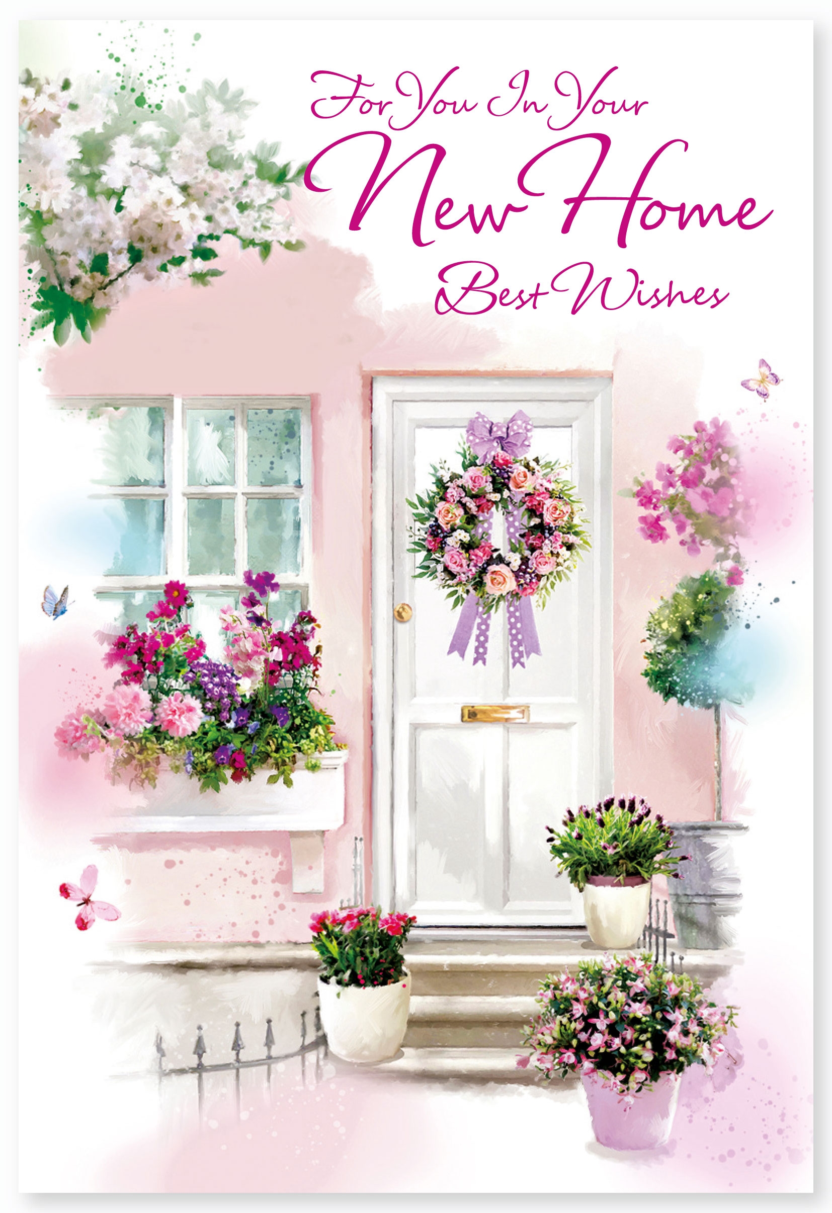 NEW HOME CARDS,6`s Floral Front Door