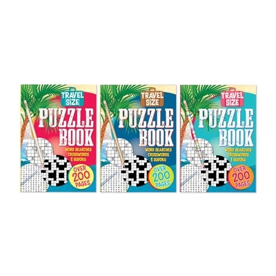 PUZZLE BOOK,A5 Travel, Word Search, Crosswords & Sudoku [Packs Only]