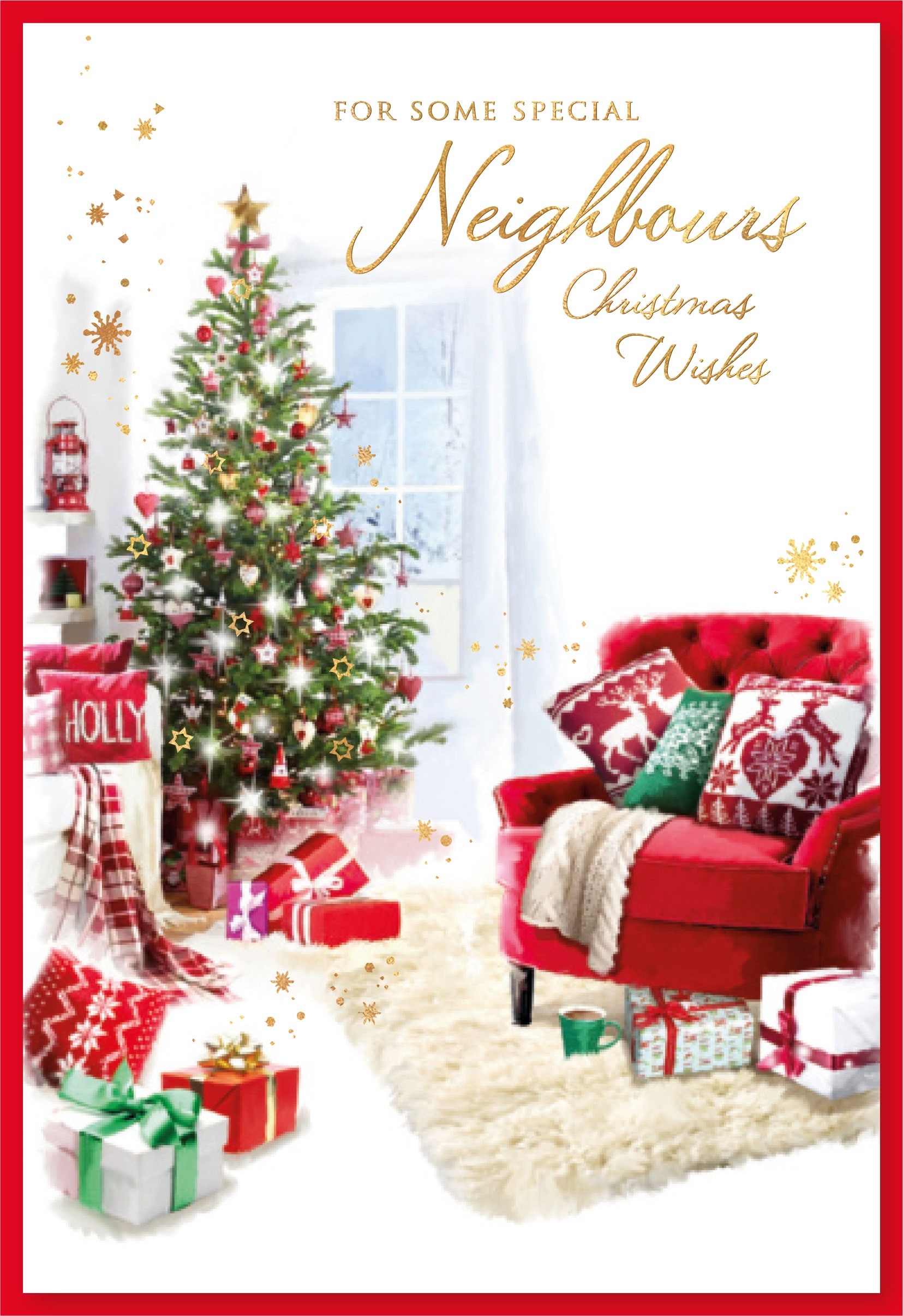 XMAS CARDS,Neighbours 6`s Presents, Tree & Armchair