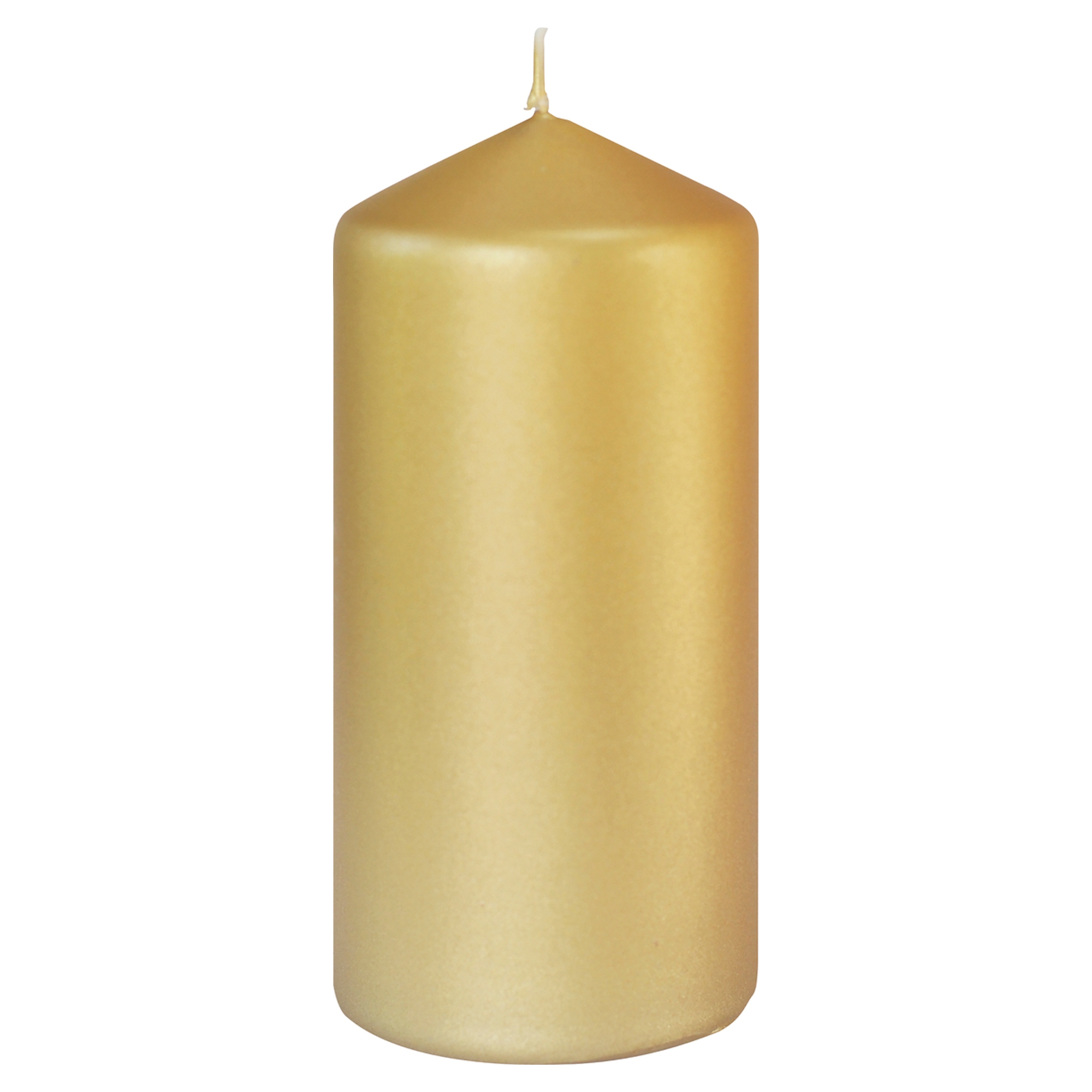 CANDLE,Pillar Matt Gold 7x15cm [Packs Only]