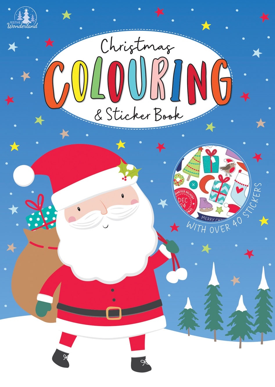 COLOURING AND STICKER BOOK, Christmas 36 Pages Asst [Packs Only]