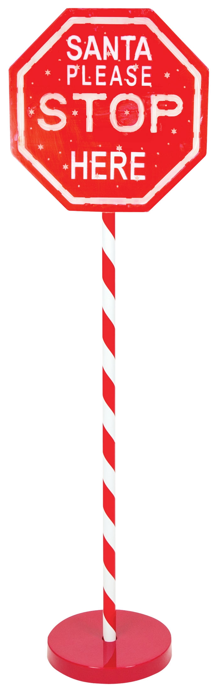SIGN,Santa Stop Here 1M Light Up (Was 29.99)
