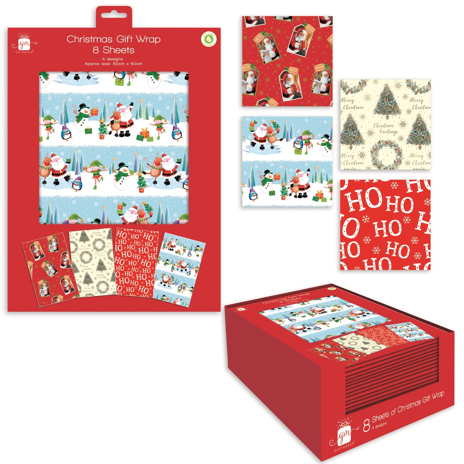 XMAS WRAP,Shingle Sheets Assorted 10`s [Splittable]