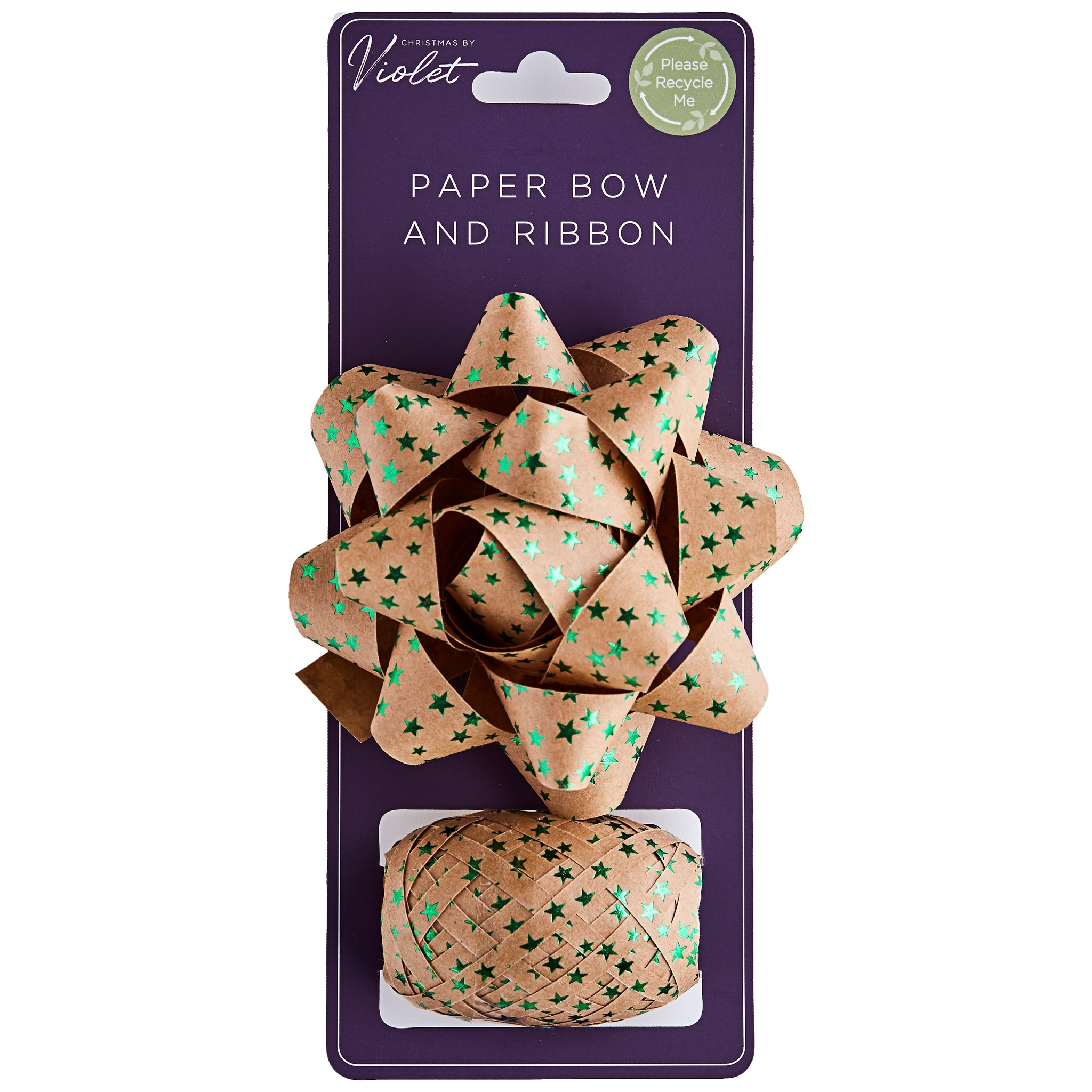 RIBBON & BOW SET,Foil Paper Green Large(2 Piece)(Was 1.29) [Packs Only]