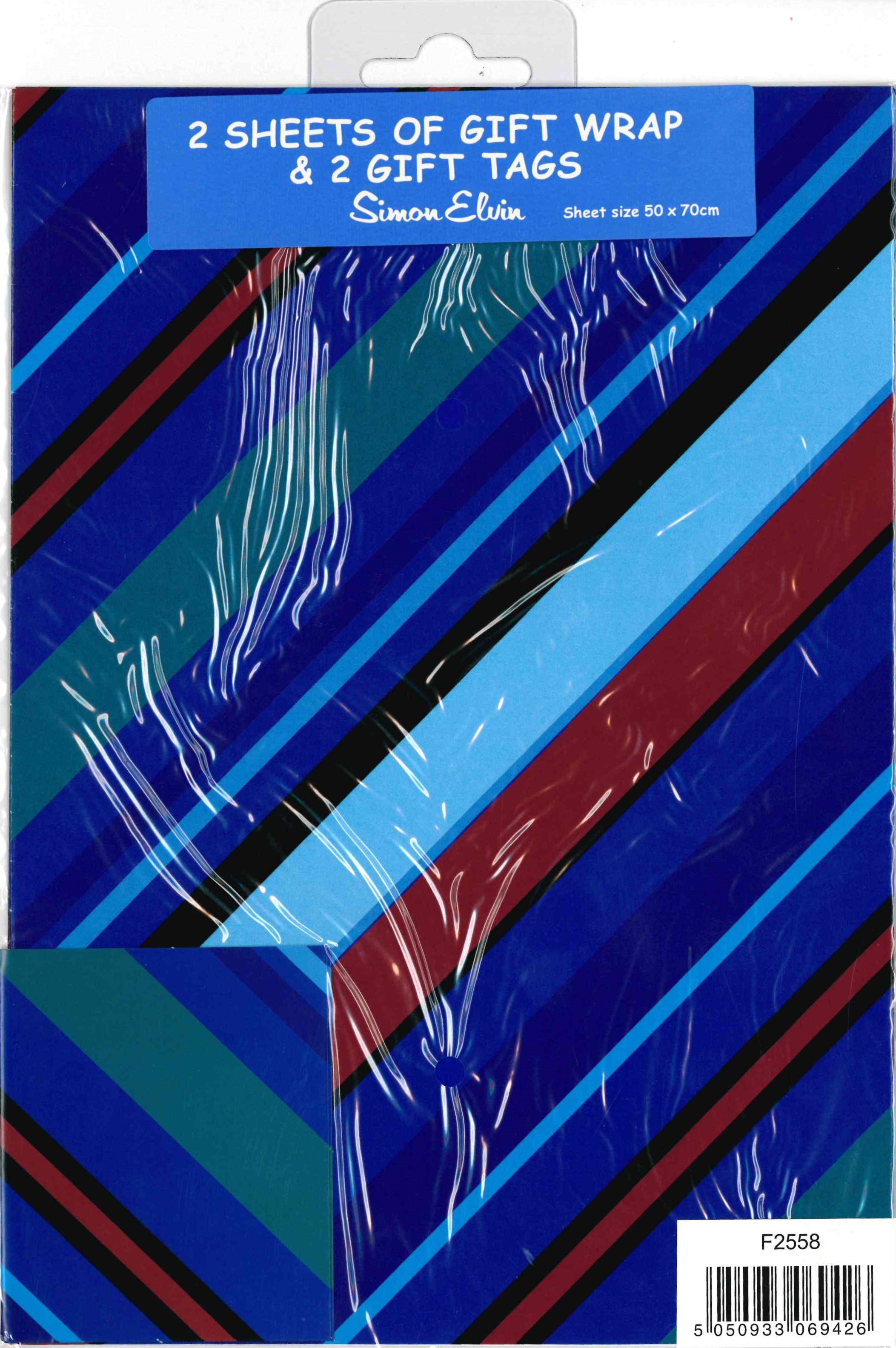 GIFT WRAP PACKETS,Coloured Stripes H/pk [Packs Only]