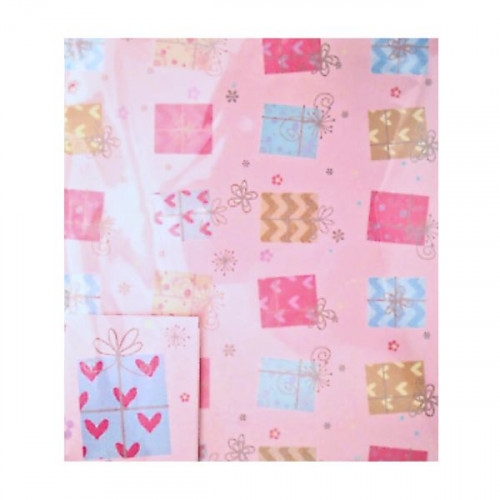 GIFT WRAP PACKETS,Pink Parcels H/pk [Packs Only]