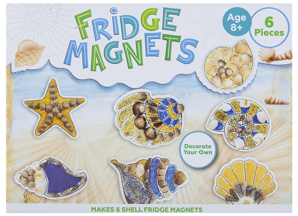 FRIDGE MAGNETS,Shells 6`s Decorate Your Own [Splittable]