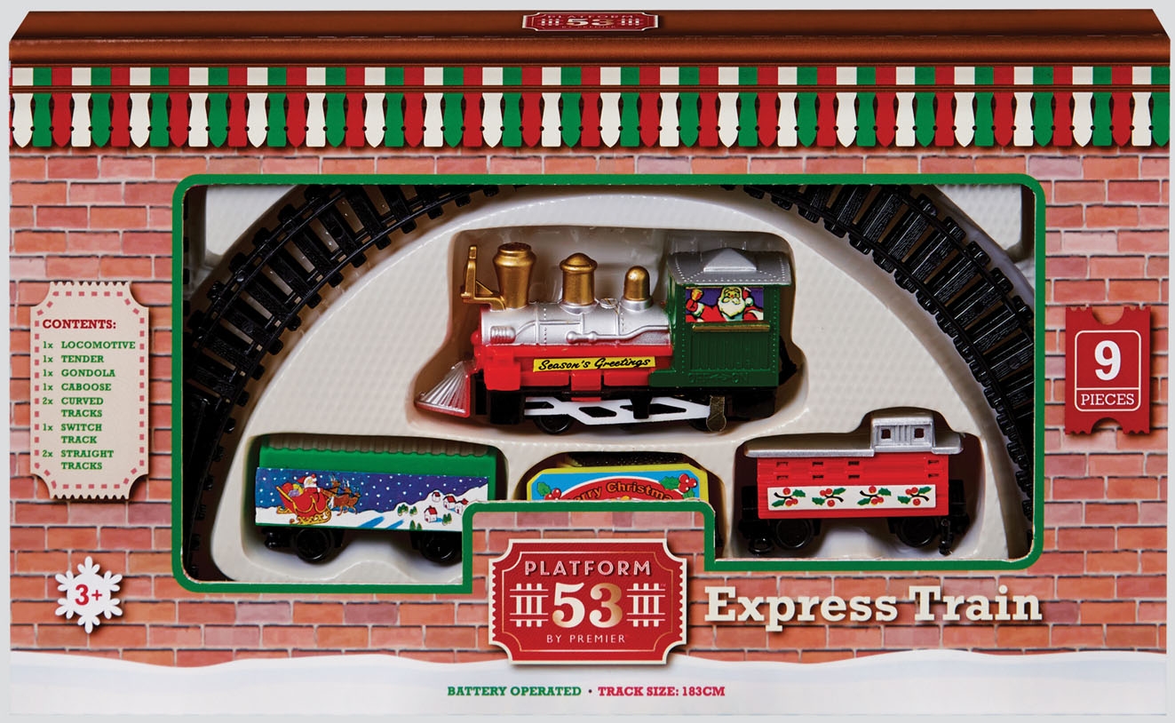 TRAIN SET,Xmas Express Bxd 9 Pieces 183cm B/op [Packs Only]