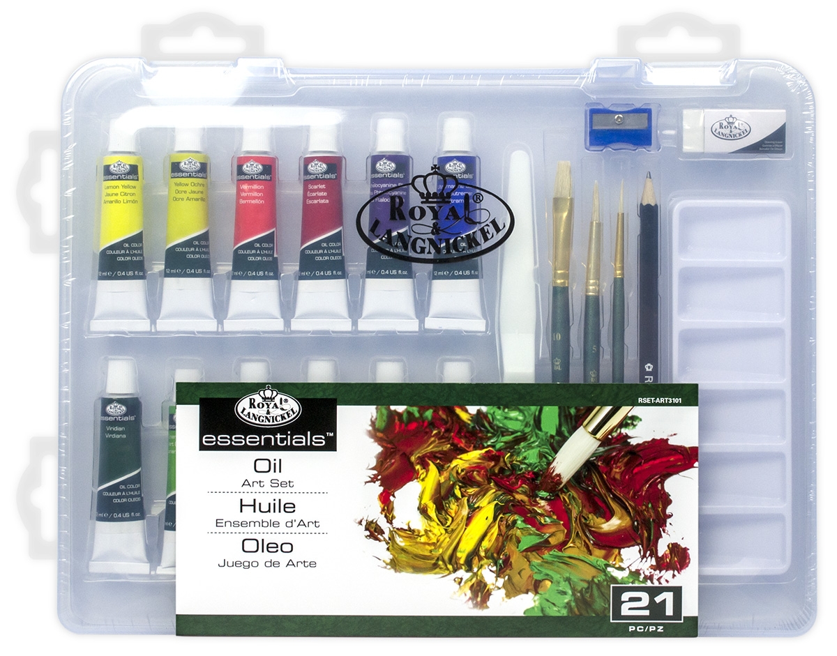ART SET,Oil in Clear Case 21 Pieces (308 x 235mm) [Splittable]