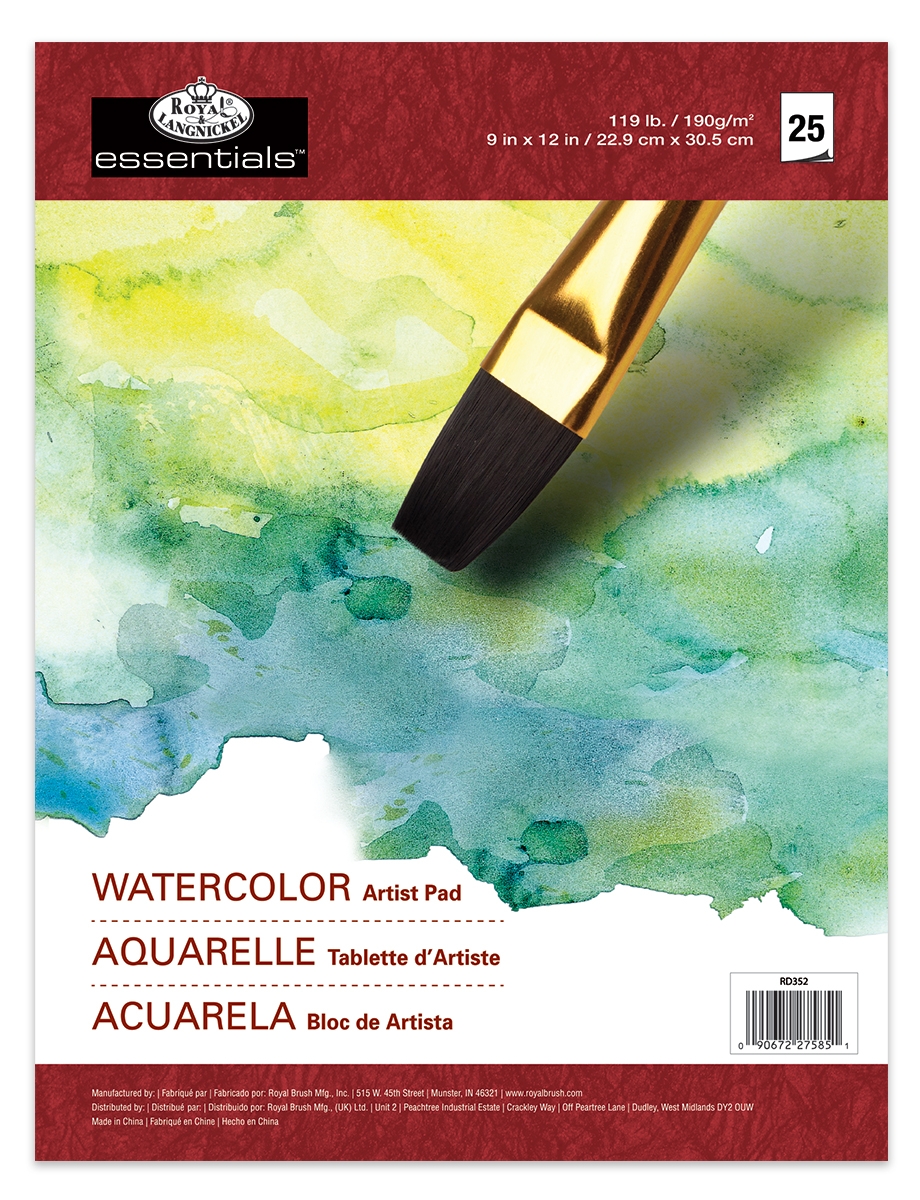 ARTIST PAD,Watercolour 25 Sheet 190g/m2 229 x 305mm [Splittable]