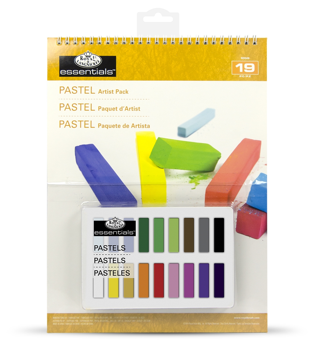 ARTIST PACK,18 Pastels & 6 Sheet Pad 120g/m2 [Splittable]