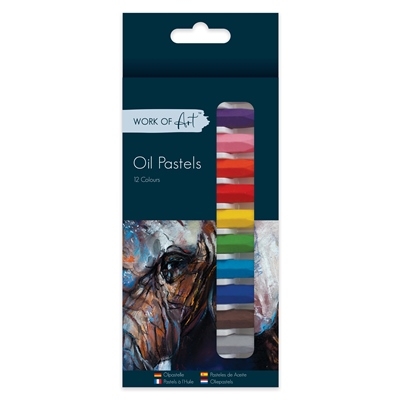 OIL PASTELS, Work of Art 12`s Asst.Cols H/pk [Packs Only]