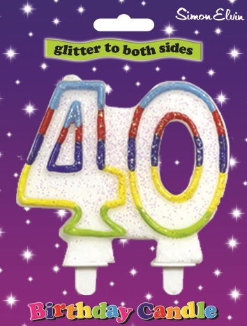 CAKE CANDLE,Age 40 [Packs Only]