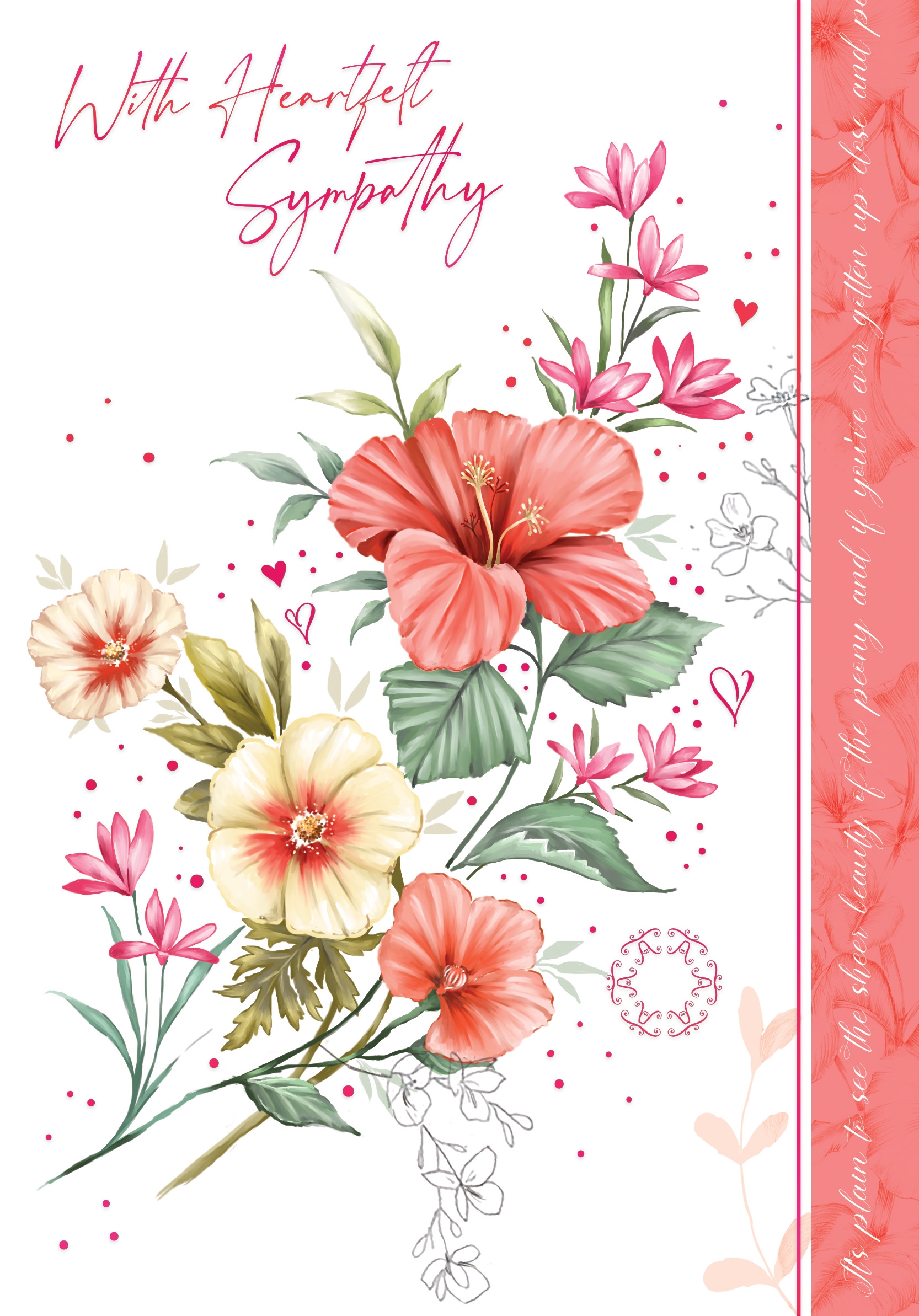 SYMPATHY CARDS,6`s Chinese Hibiscus