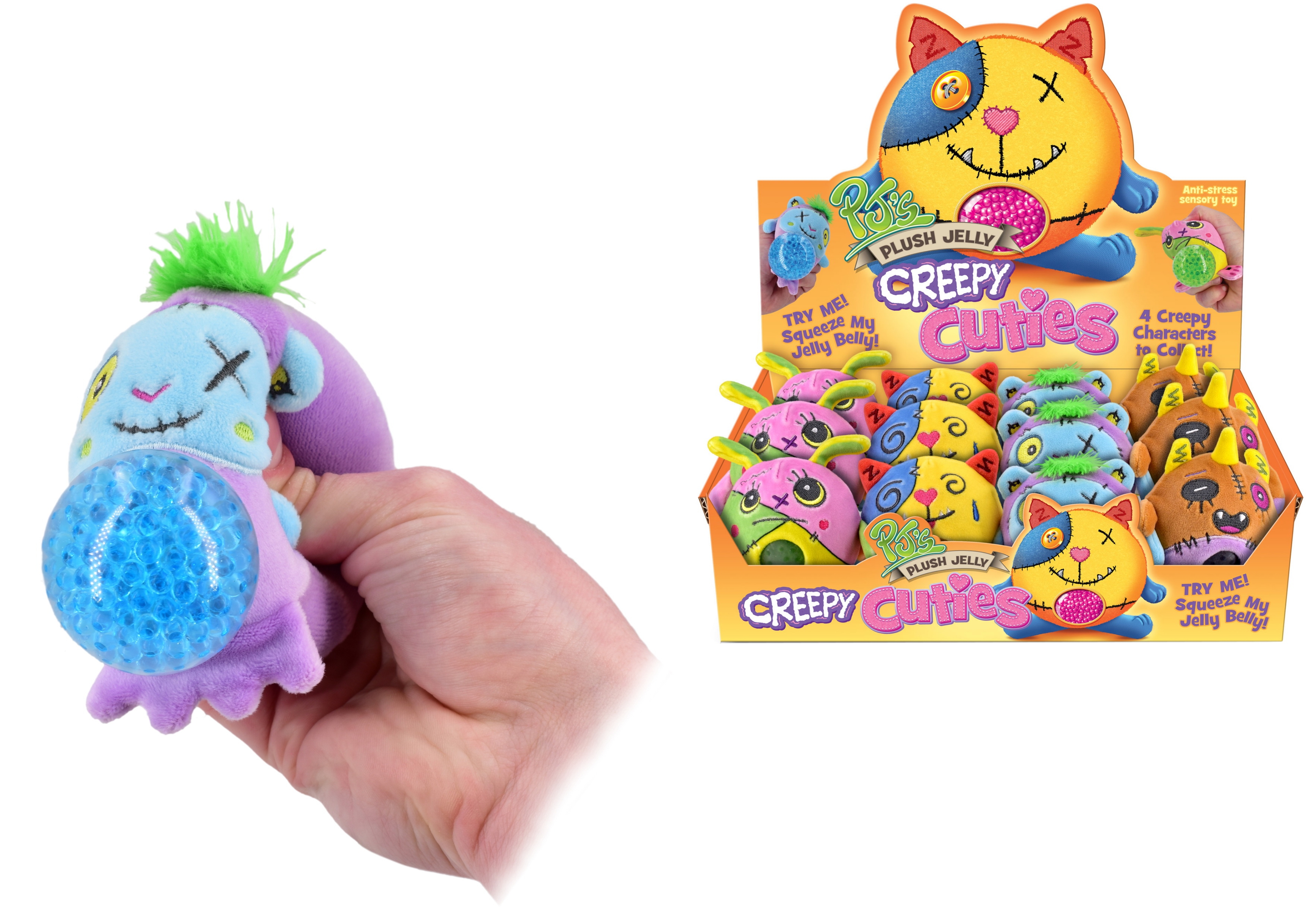 CREEPY CUTIES, SQUEEZE MY JELLY BELLY, Sensory Toy CDU [Packs Only]